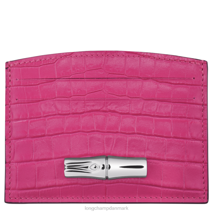 Longchamp Kvinder roseau kortholder ZJNL642 lædervarer fuchsia